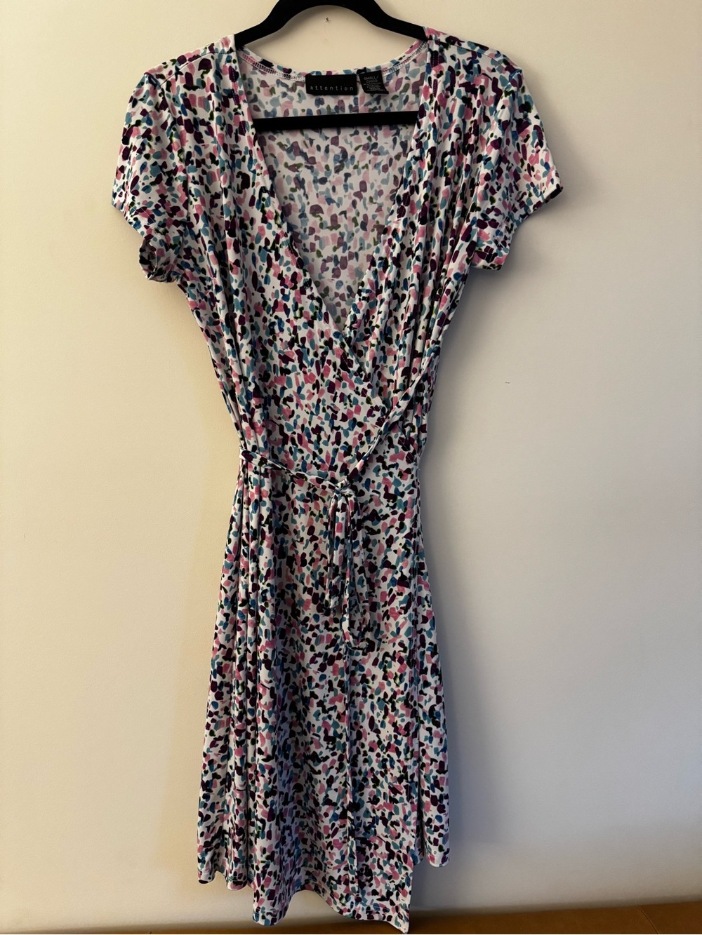 attention Floral Wrap Dress